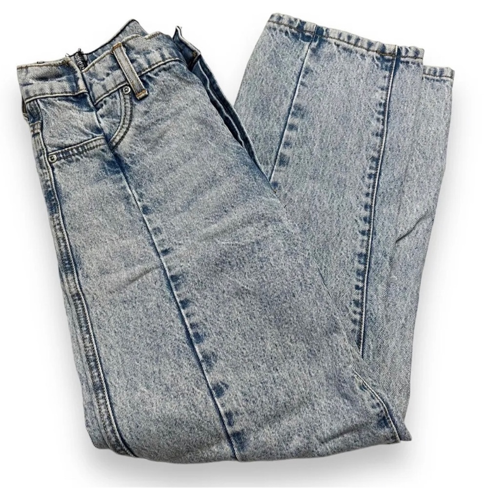 Revice Denim Jeans Blue Gemini Dirrerent Views High Waist Straight Leg Size 28